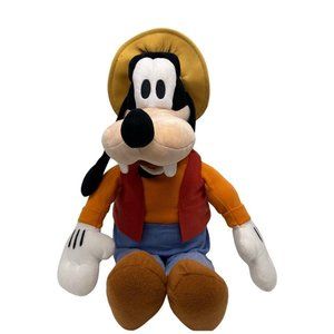 Disney Goofy Dog Plush Disney World Land Parks 20 Inch Jeans Red Vest Hat